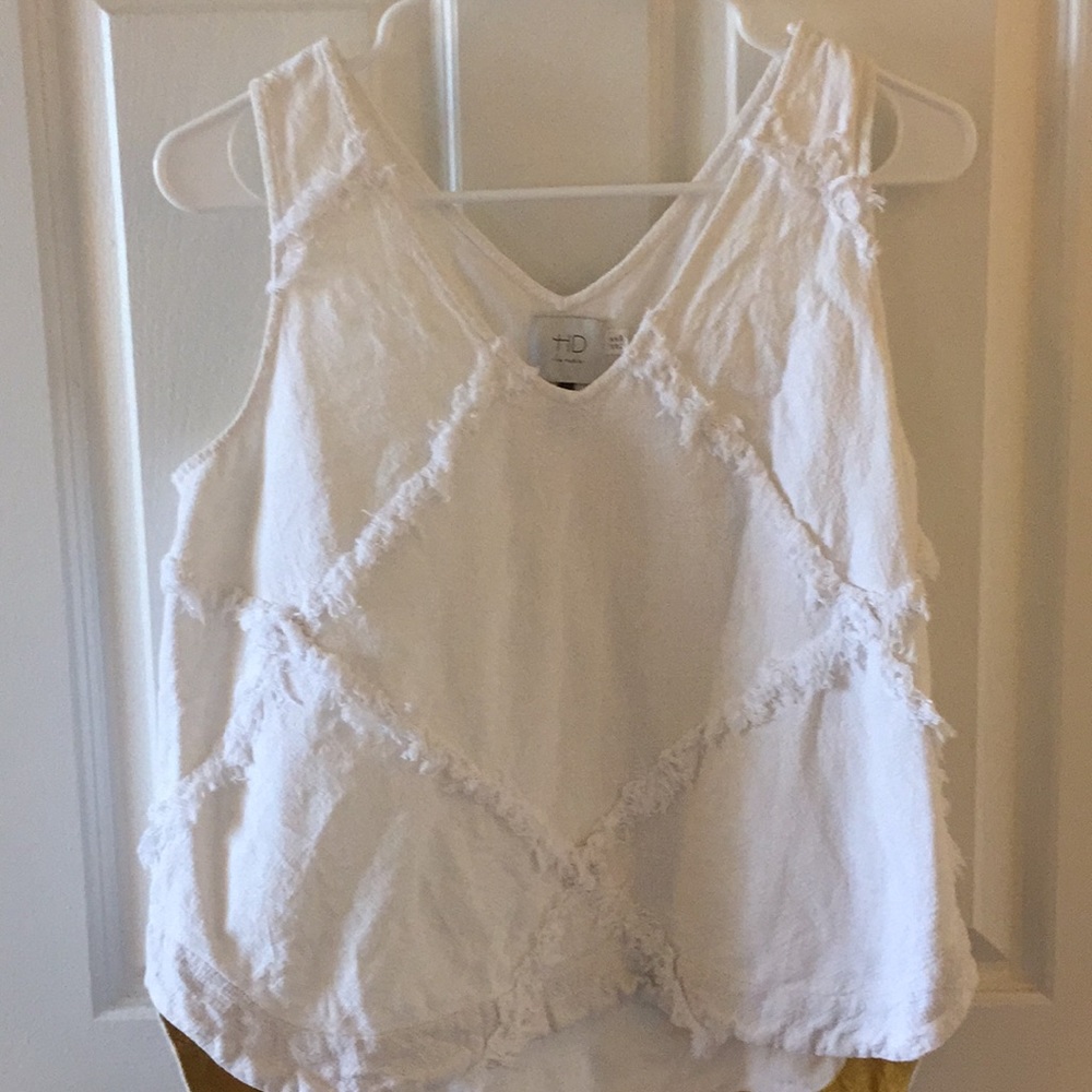 Anthropologie textured sleeveless top